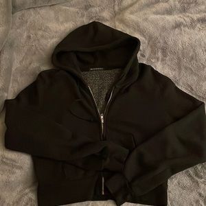 Brandy Melville Crystal Hoodie in Black